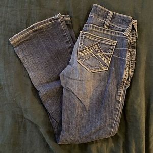 Ariat R.E.A.L denim western bootcut medium dark wash riding jeans